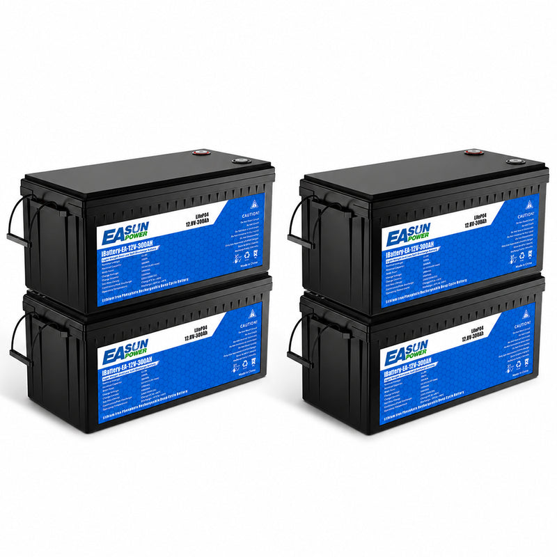 [0% Vat] Easun Power Batterie LiFePO4 12,8V 300Ah Easun Power – Grande Capacité pour Applications Solaires