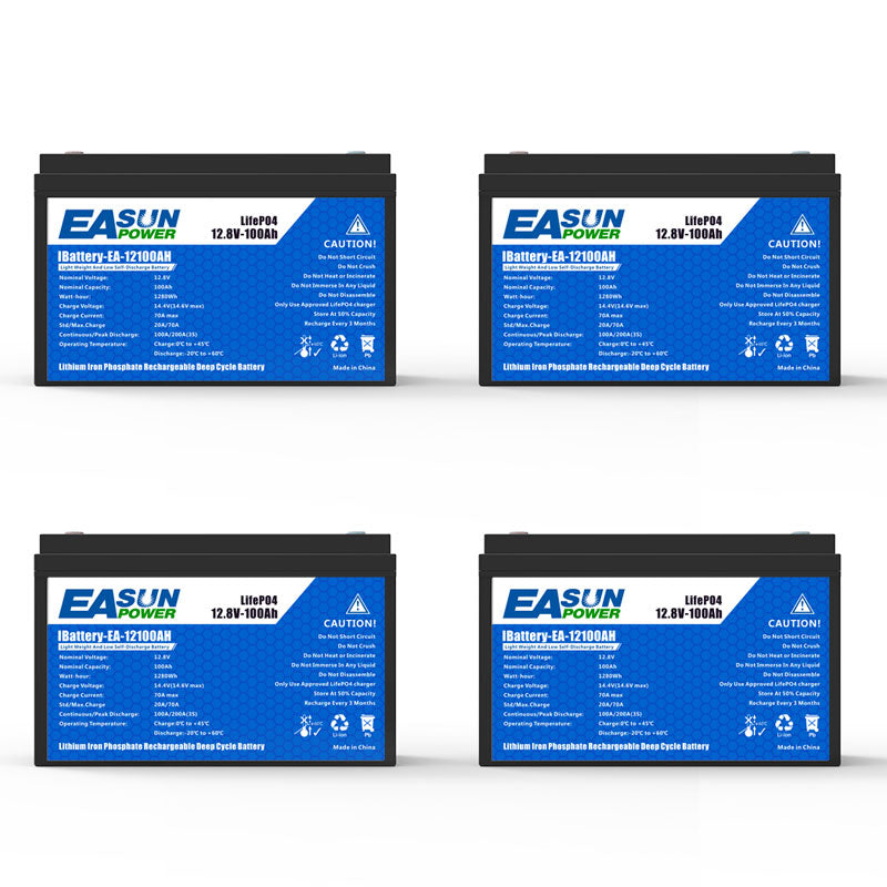 [0% Vat] Easun Power 12.8V 100AH Lithium Energy Storage Battery for Solar Power System