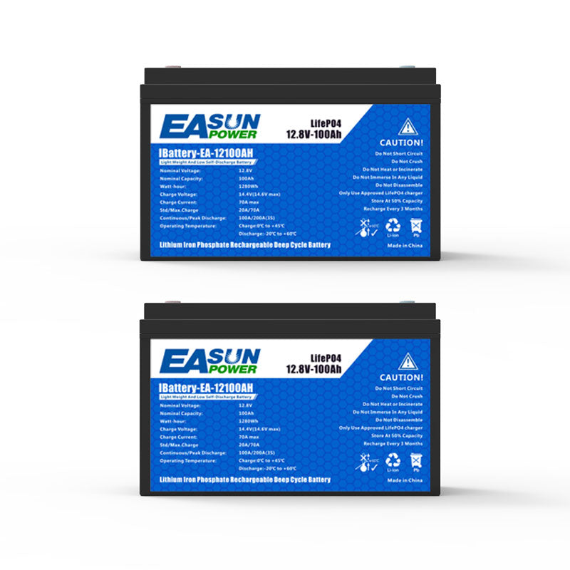[0% Vat] Easun Power 12.8V 100AH Lithium Energy Storage Battery for Solar Power System