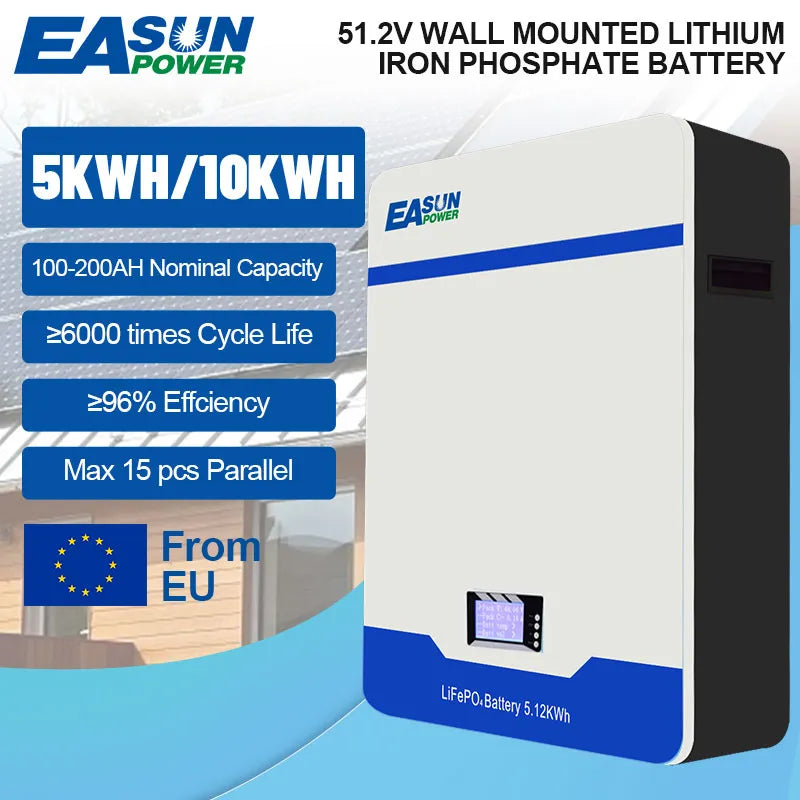 [0% Vat] Easun Power 15KW 51.2.V 300AH LiFePO4 Battery