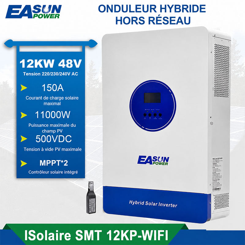 Onduleur Solaire Hors Réseau EASUN 11kW MPPT 160A WiFi intégré fonctionnement sans batterie