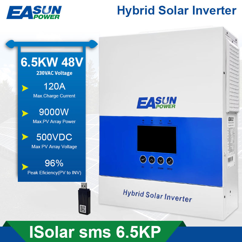Easun Power 6.5KP Off Grid Inverter 120A MPPT Solar Charge Controller With Wifi