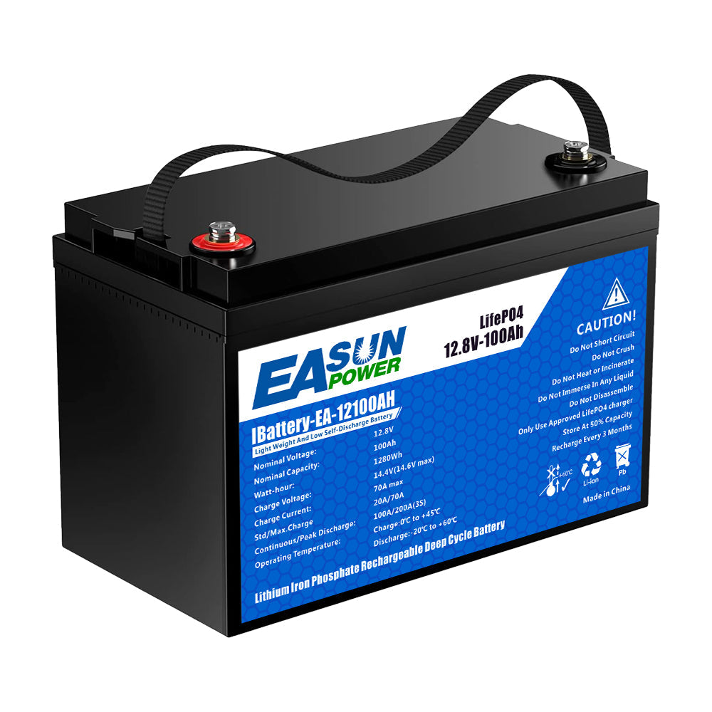 [0% Vat] Easun Power 12.8V 100AH Lithium Energy Storage Battery for Solar Power System