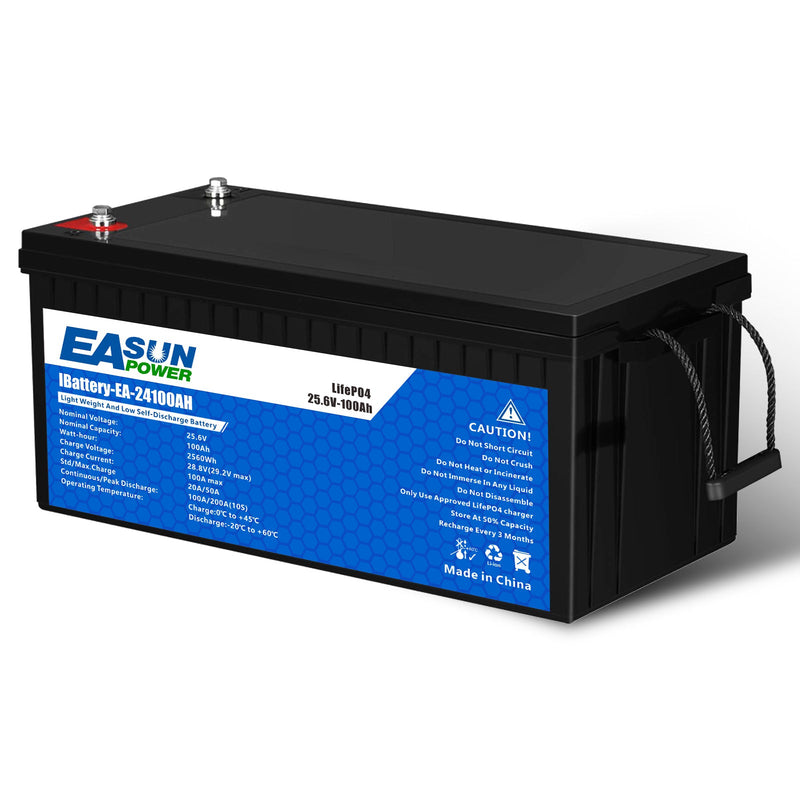 [0% Vat] Easun Power 25.6V 100AH Lithium Energy Storage Battery for Solar Power System
