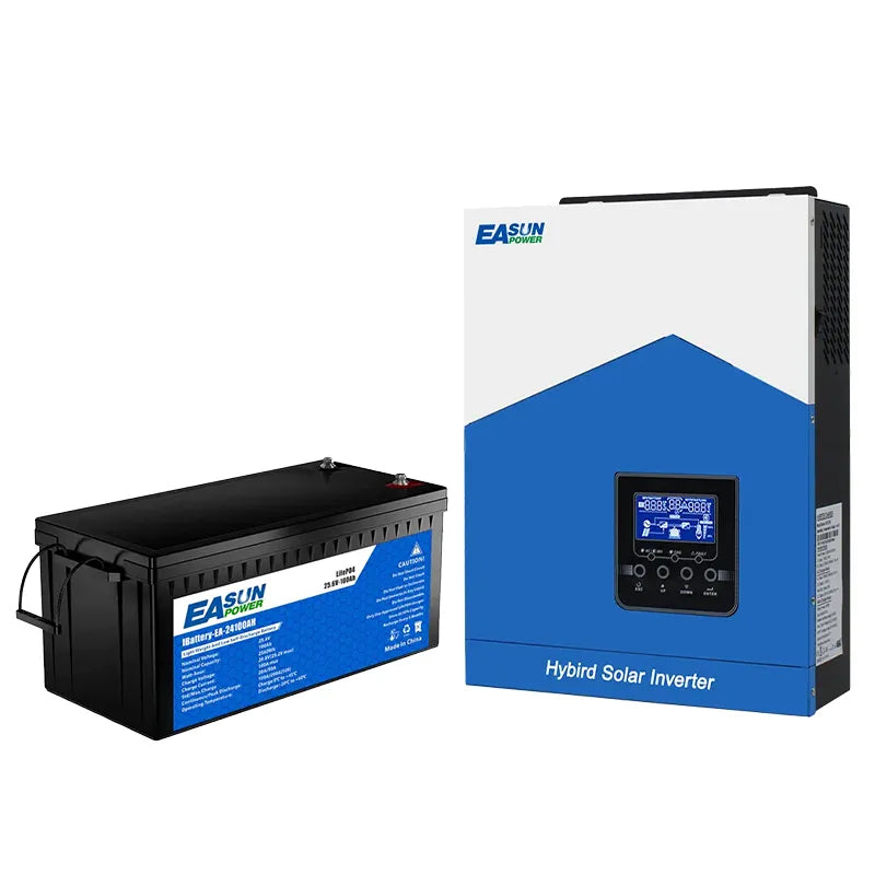 Batterie Lithium LiFePO4 25,6V 100Ah 2,56kWh pour Stockage d’Énergie Solaire et Système Photovoltaïque EASUN POWER (0% TVA)