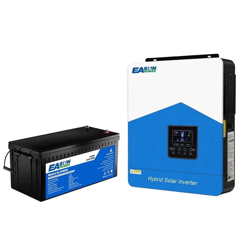 Batterie Lithium LiFePO4 25,6V 100Ah 2,56kWh pour Stockage d’Énergie Solaire et Système Photovoltaïque EASUN POWER (0% TVA)
