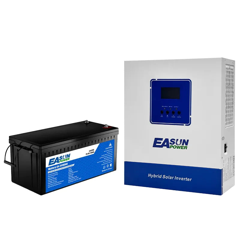 Batterie Lithium LiFePO4 25,6V 100Ah 2,56kWh pour Stockage d’Énergie Solaire et Système Photovoltaïque EASUN POWER (0% TVA)