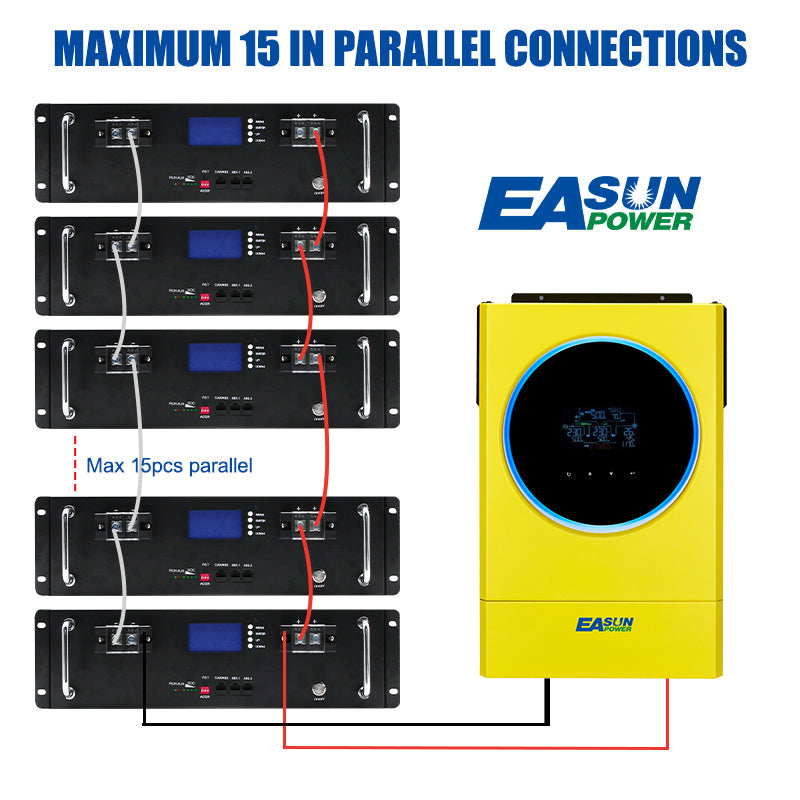 [0% Vat] Easun Power 51.2V 100Ah 6000+ Cycle 5kwh Solar Pack 10 Years Lifespan