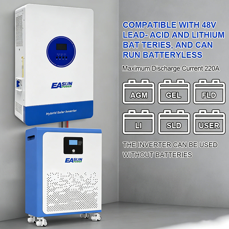 EASUN 11KW Off Grid Inverter Build-in MPPT 160A With Wifi Accept No Battery Work