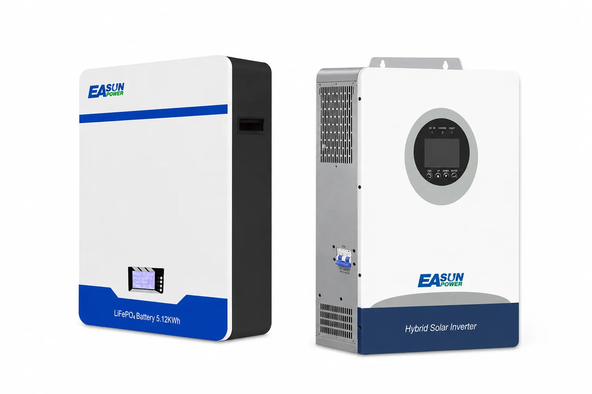 [0% Vat] Easun Power Batterie Solaire LiFePO4 Easun Power 51,2 V 100 Ah avec BMS Intégré