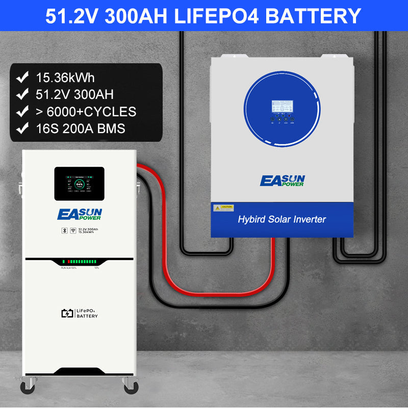 [0% Vat] Easun Power 15KW 51.2.V 300AH LiFePO4 Battery