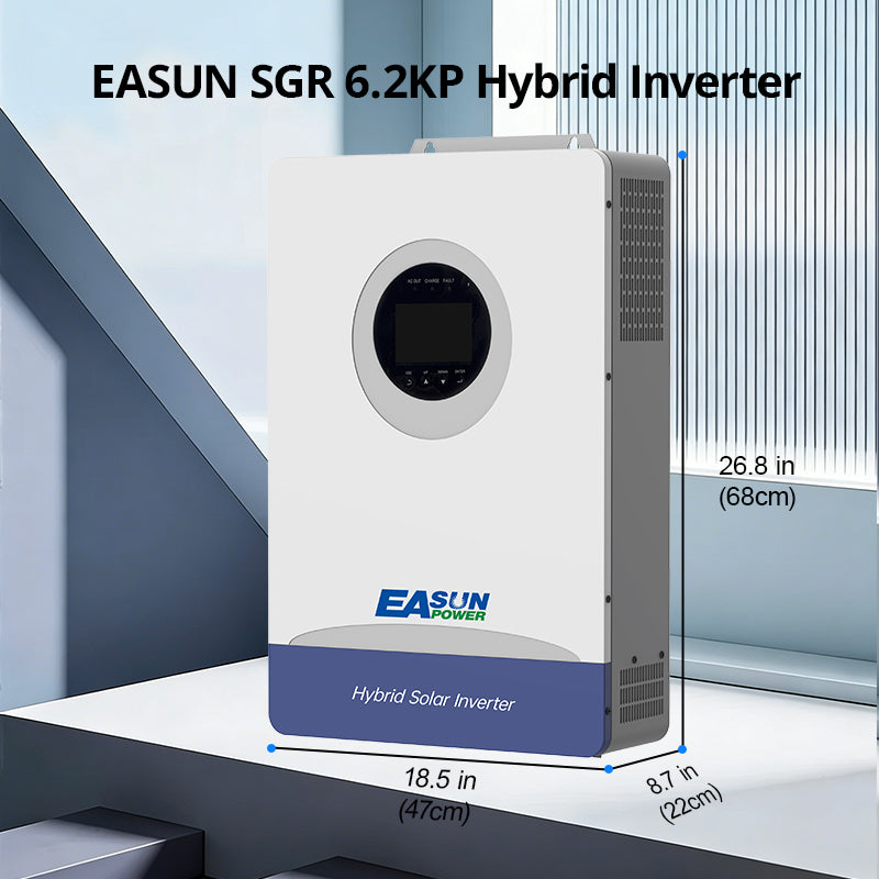 EASUNPOWER 12KW 48V Hybrid Inverter 150A Solar Charger Dual MPPT WIFI