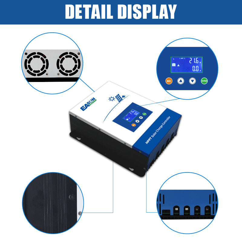 Easun Power 100A MPPT  Solar Charger Controller PV Input 150VOC