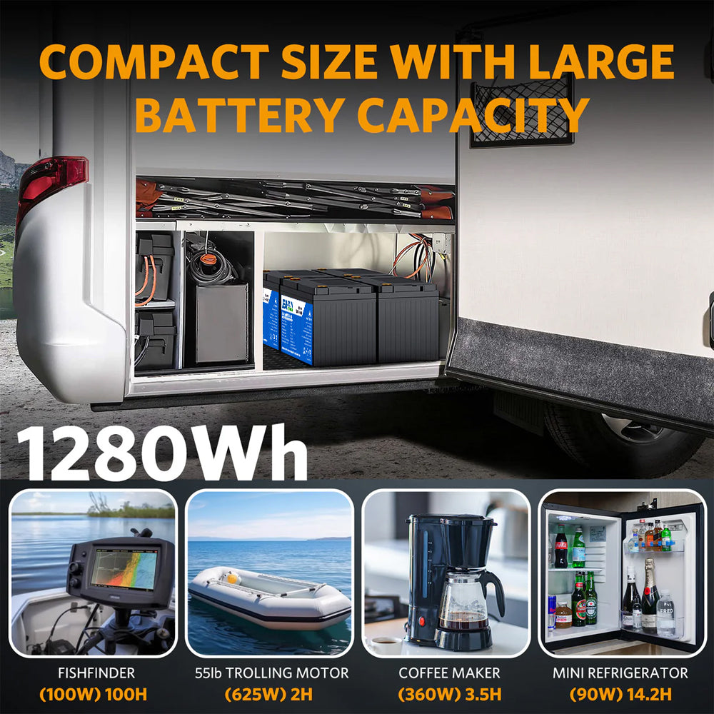 [0% Vat] Easun Power 12.8V 100AH Lithium Energy Storage Battery for Solar Power System