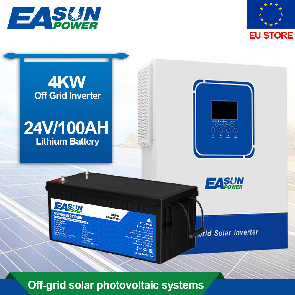 [0% Vat] Easun Power 25.6V 100AH Lithium Energy Storage Battery for Solar Power System
